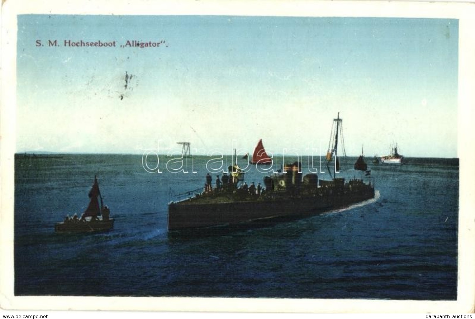 T2/T3 SM Hochseeboot Alligator (SM Torpedoboot 52). K.u.K. Kriegsmarine / WWI Austro-Hungarian Navy SMS Alligator (later - Non Classés