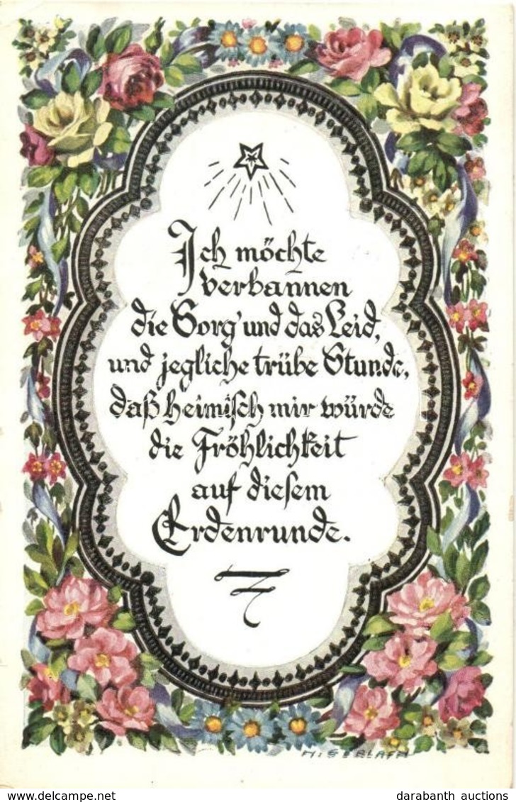 T2/T3 Sinnspruch Von Hoffmann V. Fallersleben / Epigram Of August Heinrich Hoffmann Von Fallersleben, The Author Of Germ - Non Classés