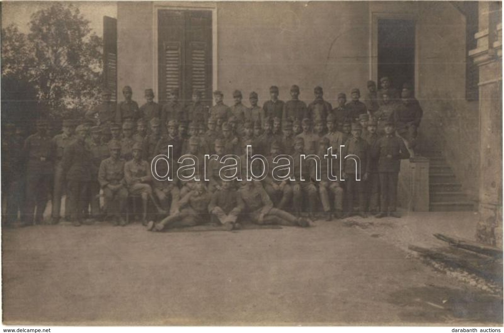 * T2 1918 Szikratávíró Osztrák-magyar Katonák Csoportképe / WWI Austro-Hungarian Telegraph Soldiers Group Photo - Non Classés