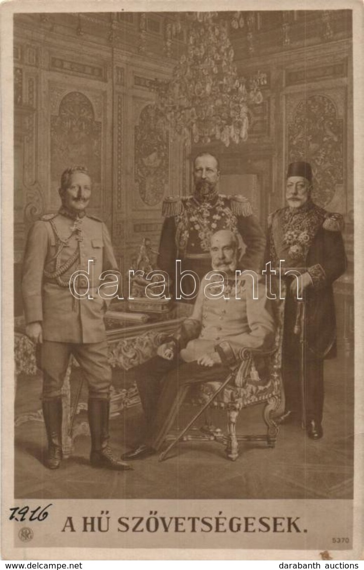 ** T2 A Hű Szövetségesek / WWI Leaders Of The Central Powers: Wilhelm II, Franz Joseph, Mehmed V, Ferdinand I Of Bulgari - Non Classificati