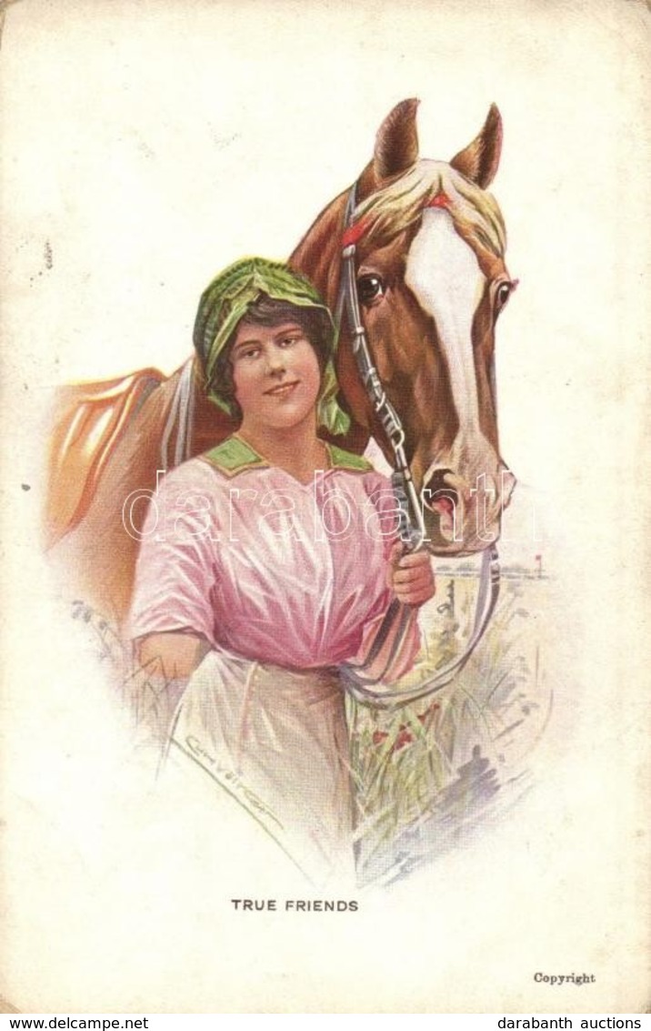 T2 True Friends, Lady With Horse, Published By Paul Bendix, New York - Non Classés