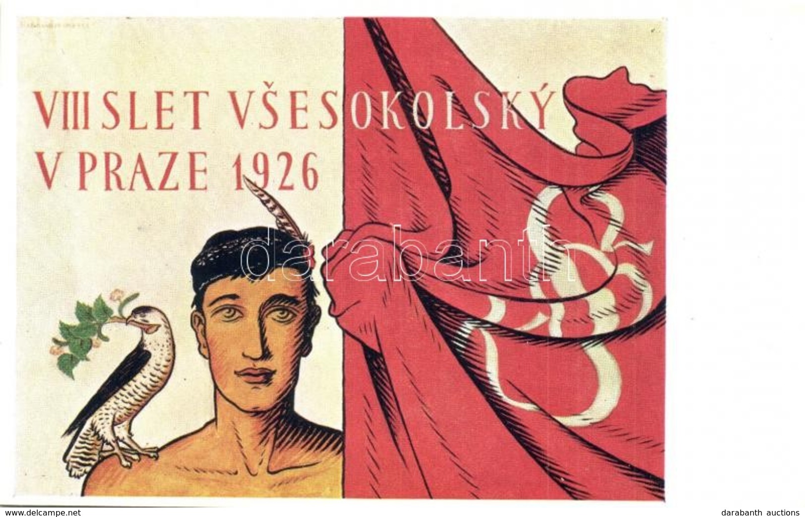 ** T1 1926 VIII. Slet Vsesokolsky V Praze / 8th Sokol Meeting In Prague. Advertisement Card S: C. Boudy - Non Classés