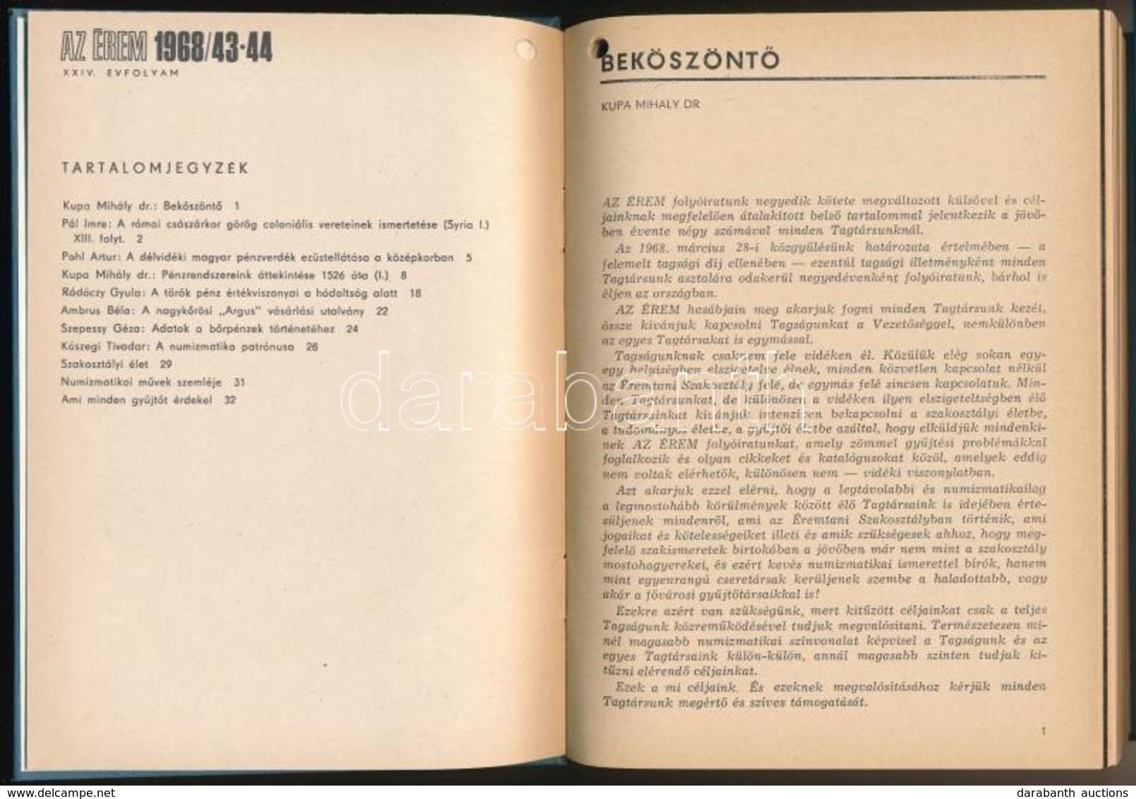 Az érem Című Folyóirat 1968-1972 Között Megjelent 10  Lapszáma, Egybekötve - Non Classés