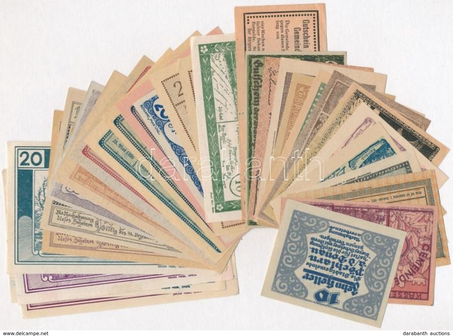 Ausztria 1920-1921. 30db-os Papír Szükségpénz Tétel T:I,I- Austria 1920-1921. 30pcs Of Paper Necessity Notes C:UNC,AU - Zonder Classificatie