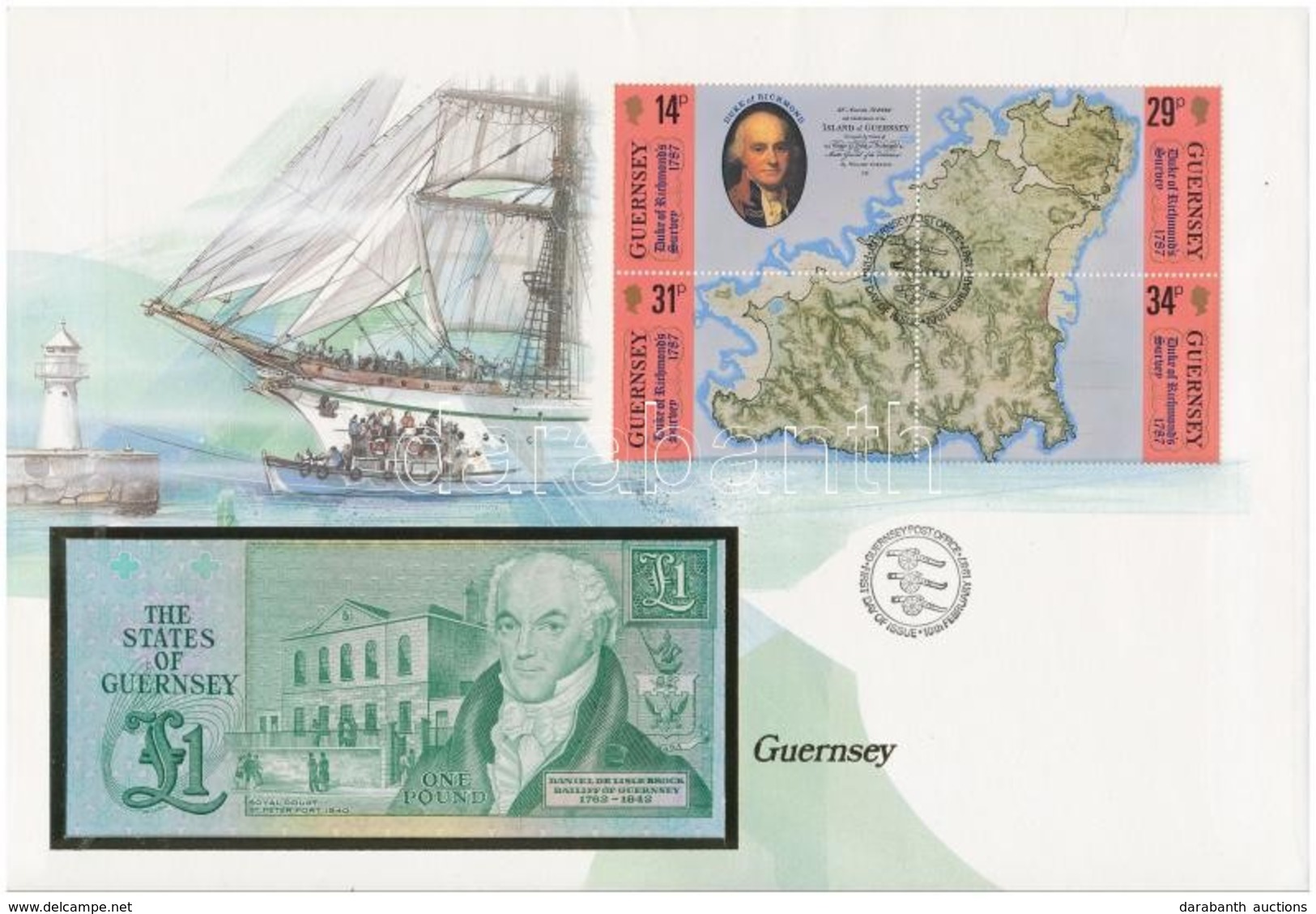 Guernsey 1980-1987. 1P, Borítékban, Elsőnapi Bélyegzéssel T:I
Guernsey 1980-1987. 1 Pound In Envelope With FDC Cancellat - Sin Clasificación