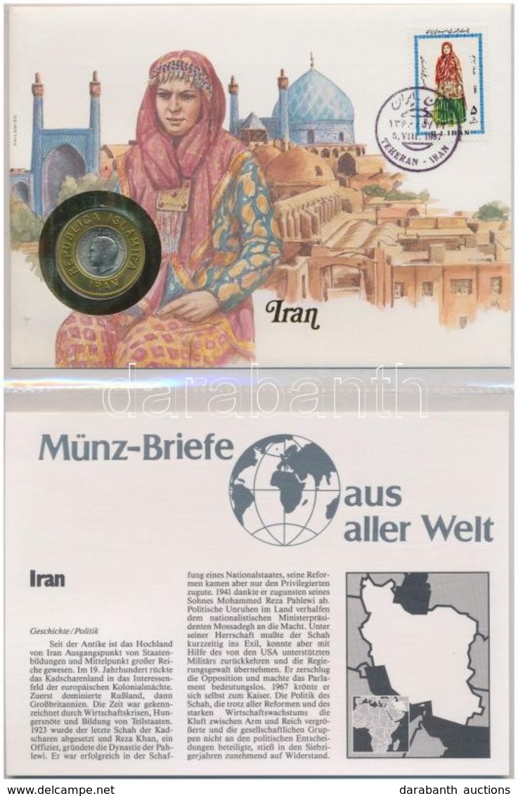 Irán 1972. 1R Cu-Ni 'Muhammad Reza Shah Pahlavi' Felbélyegzett Boríték, Bélyegzéssel T:1-,2
Iran 1972. 1 Rial Cu-Ni 'Muh - Non Classés