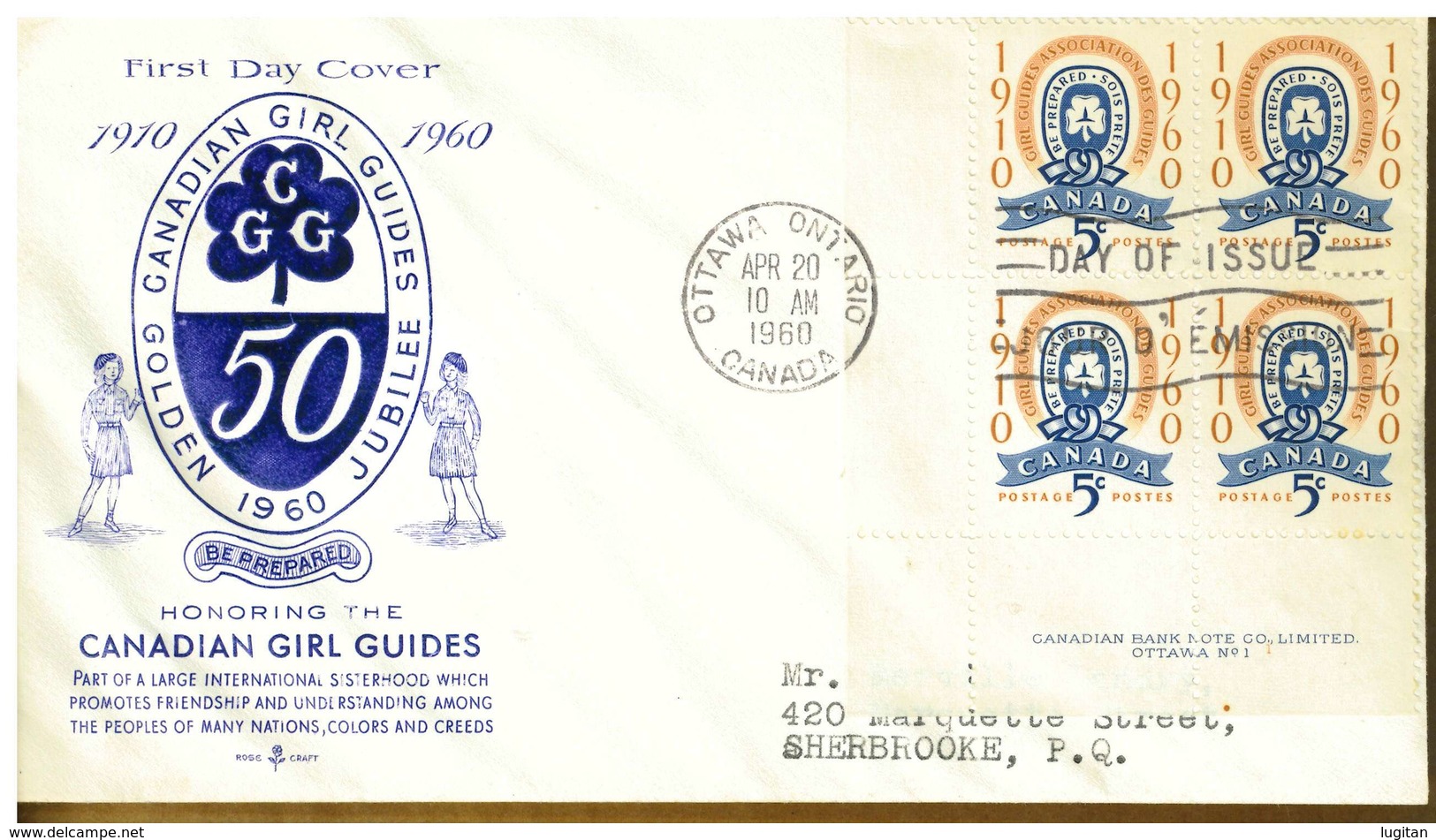 CANADA - CANADIAN GIRL GUIDES - Y 1960 FDC - 1952-1960