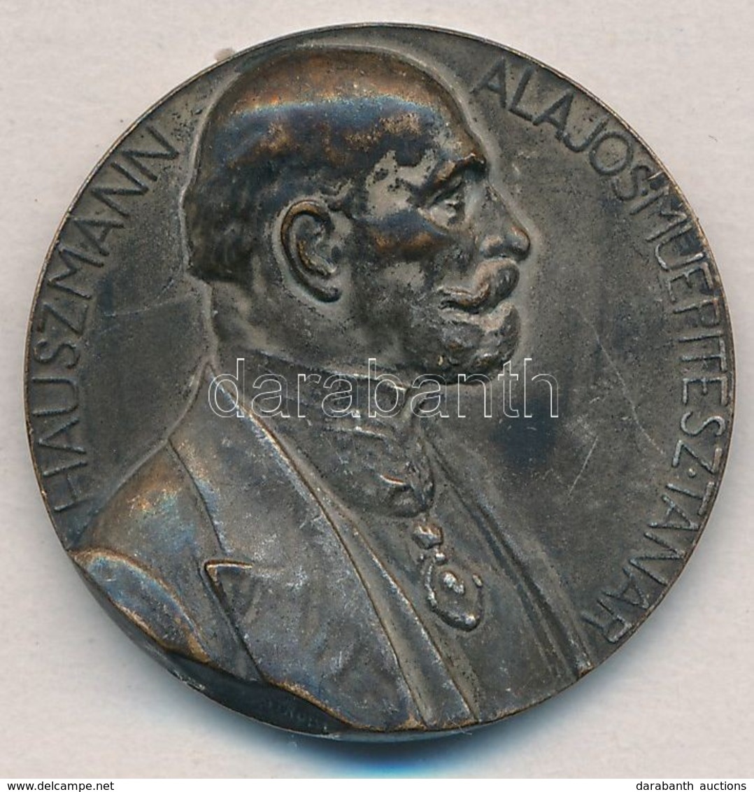 Strobl Alajos (1856-1926) 1905. 'Hauszmann Alajos - Műépítész, Tanár' Ezüstözött Br Emlékérem (28,5mm) T:2,2- Patina, Ko - Non Classificati