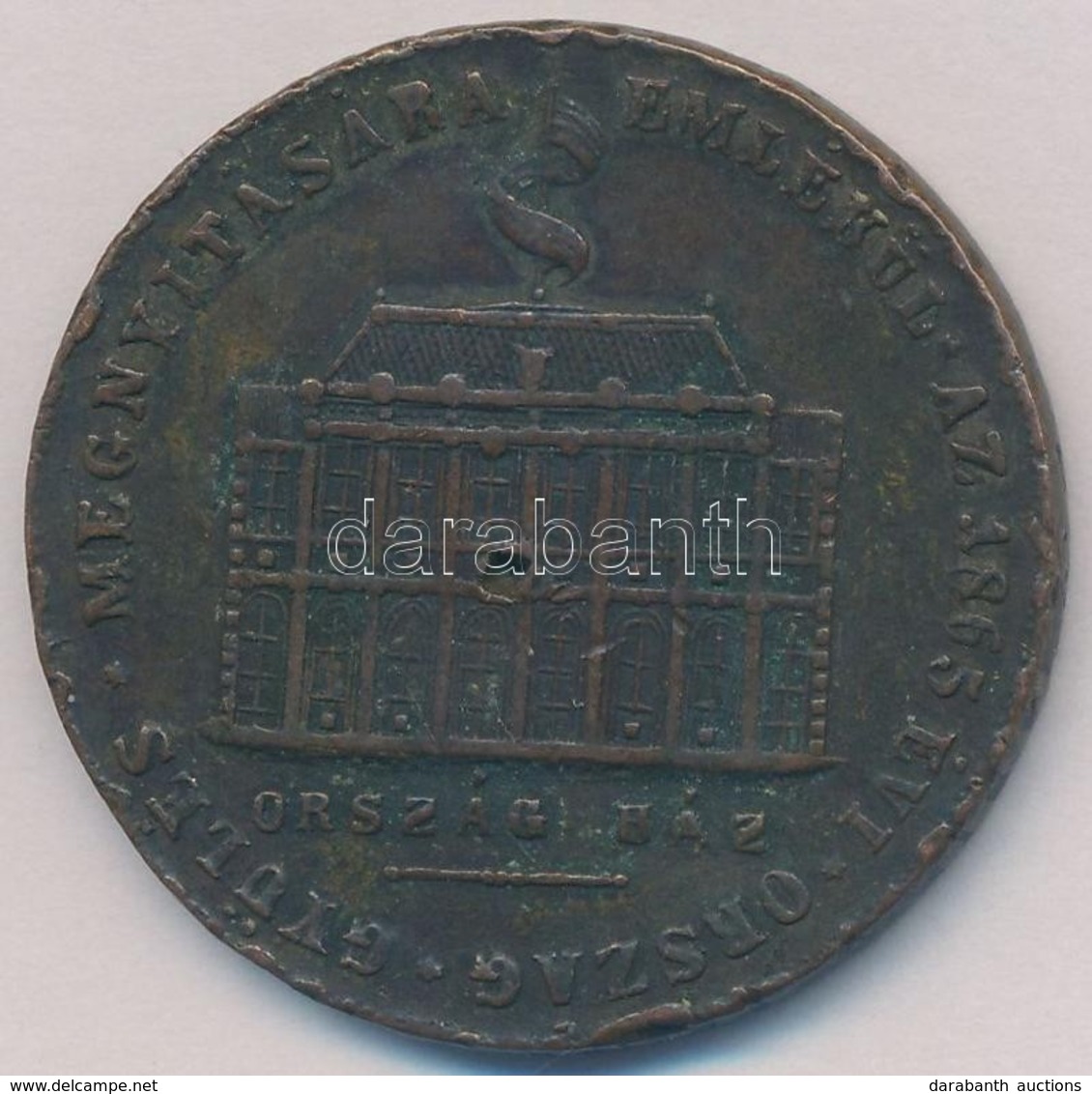 1867. 'Emlékül Az 1865. évi Országgyűlés Megnyitására / Éljen A Haza - Es Lebe Das Vaterland' Br Emlékérem (39mm) T:2 Ly - Non Classés