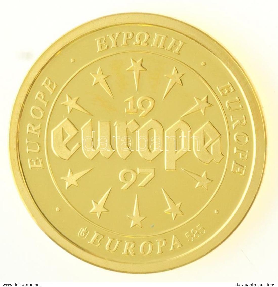 1997. 'Európa - Luxemburg' Au Emlékérem (3,12g/0.585/20mm) T:PP 
1997. 'Europe - Luxembourg' Au Commemorative Medallion  - Non Classés