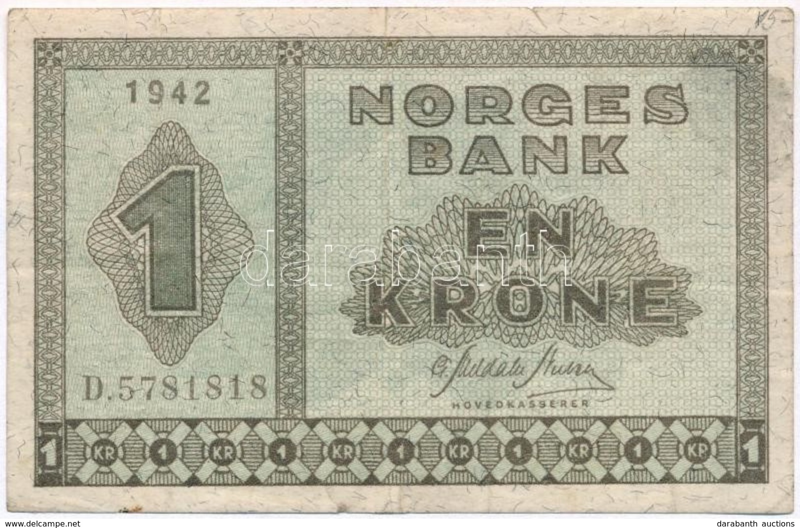 Norvégia 1942. 1K T:III
Norvegia 1942. 1 Krone C:F
Krause 15a - Non Classificati