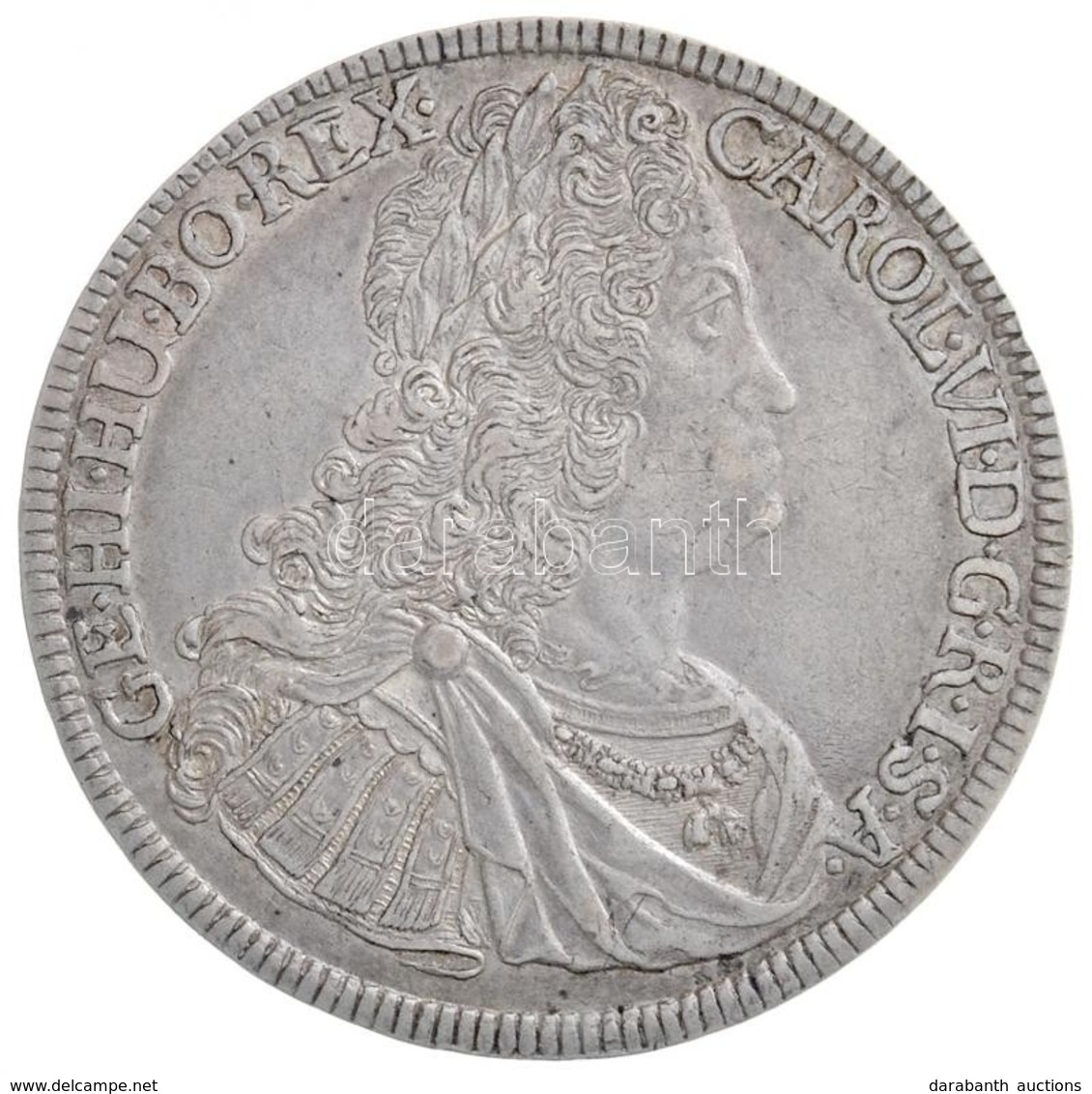 Ausztria 1732. Tallér Ag 'VI. Károly' Hall (28,31g) T:2 Kissé Hajlott Lemez / 
Austria 1732. Thaler Ag 'Karl VI' Hall (2 - Non Classificati