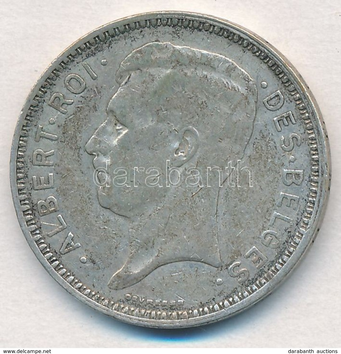 Belgium 1934. 20Fr Ag 'Albert / DER BELGEN' T:2,2-
Belgium 1934. 20 Francs Ag 'Albert / DER BELGEN' C:XF,VF - Non Classificati