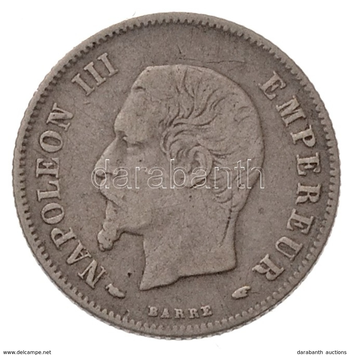 Franciaország / Második Császárság 1854A 20c Ag 'III. Napóleon' (1g) T:2-
France / Second Empire 1854A 20 Centimes Ag 'N - Non Classés