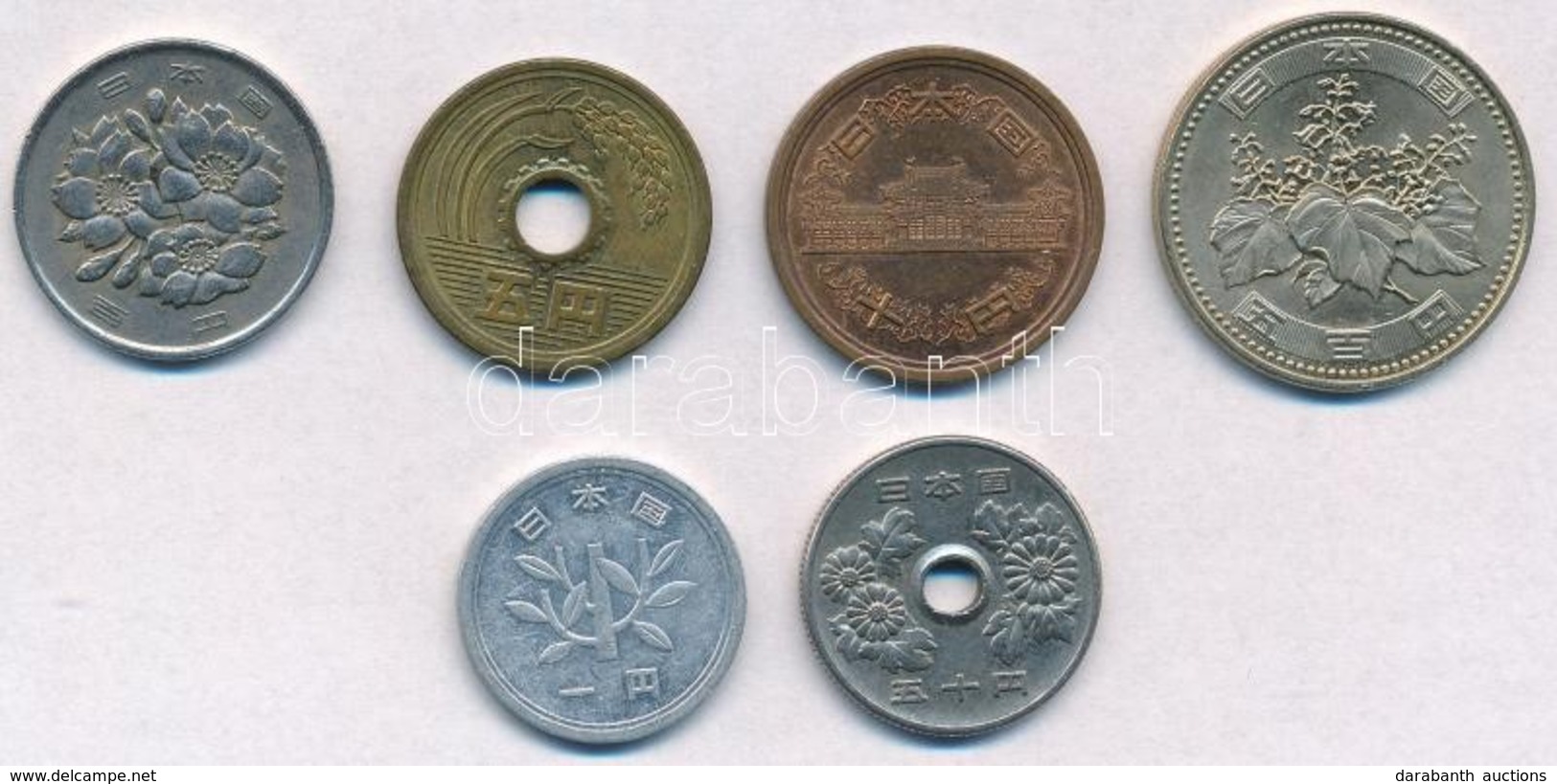 Japán ~1970-2000. 1-500Y (6xklf) T:2,2-
Japan ~1970-2000. 1 Yen - 500 Yen (6xdiff) C:XF,VF - Non Classés