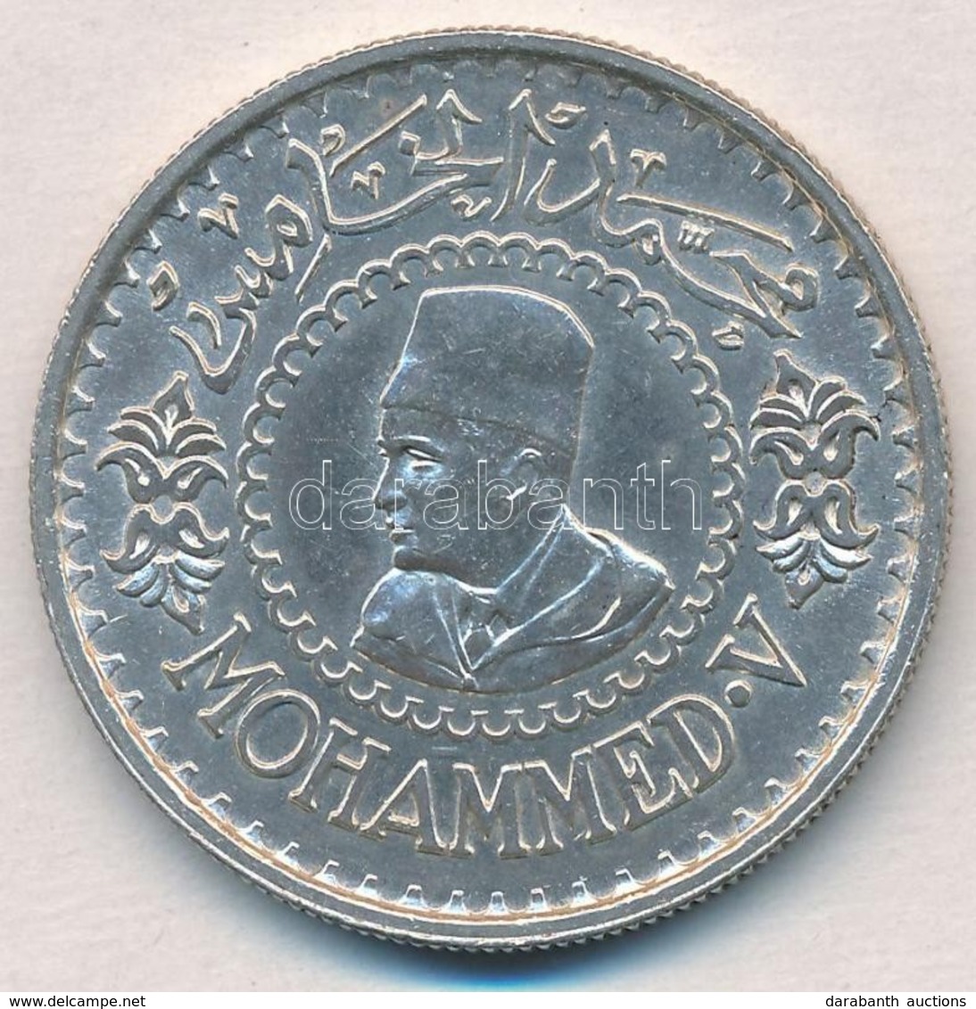 Marokkó 1956. 500Fr Ag 'V. Mohamed' T:1-
Morocco 1956. 500 Francs Ag 'Mohammed V' C:AU
Krause Y#54 - Non Classificati