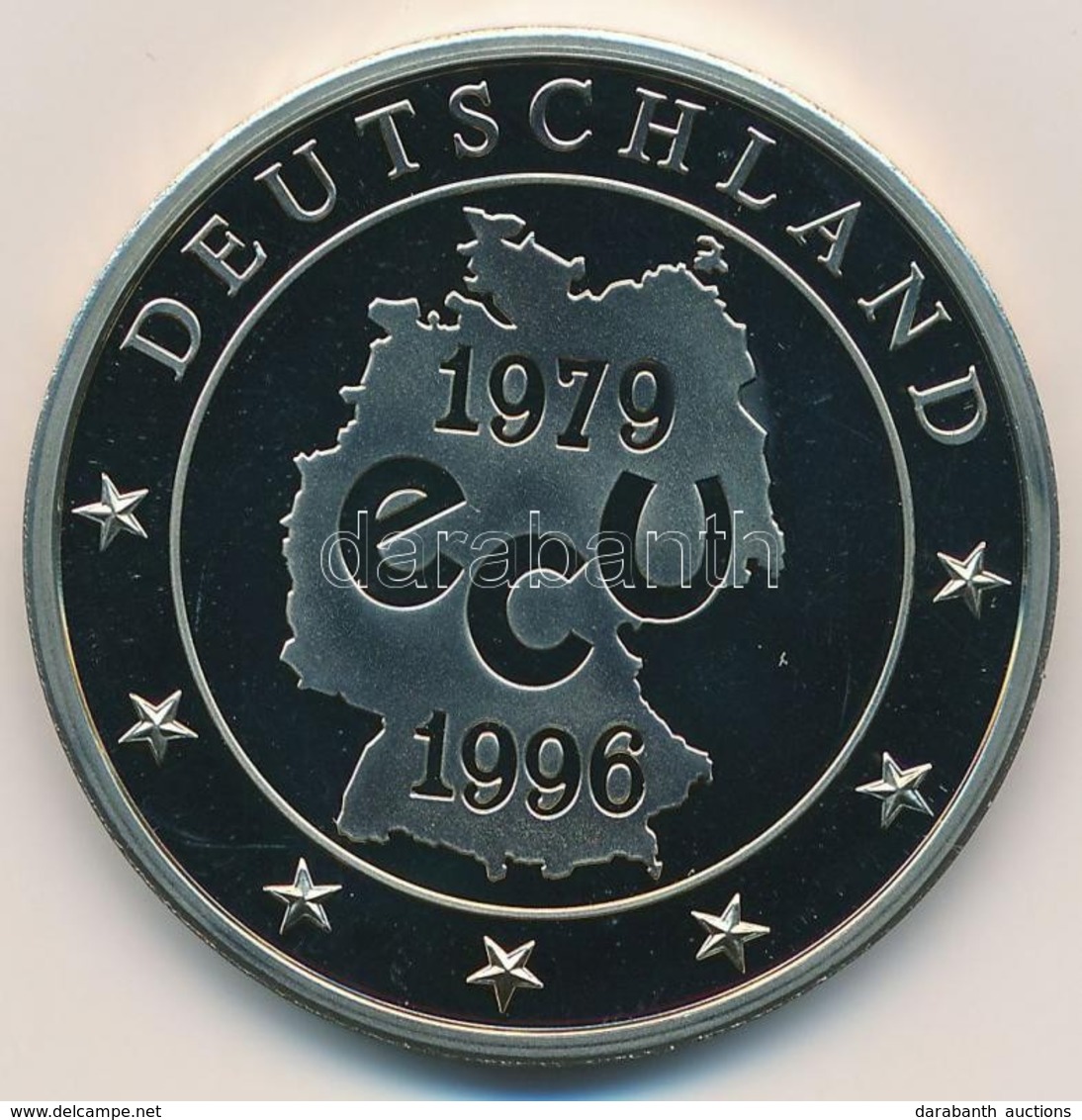 Németország 1996. 'Az Utolsó Német ECU' Cu-Ni Emlékérem Német Nyelvű Tanúsítvánnyal (27,7g/40mm) T:1,1-
Germany 1996. 'D - Non Classificati