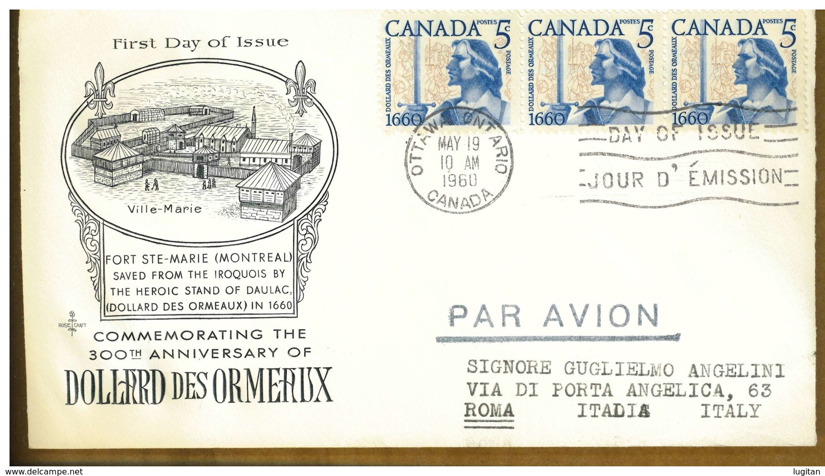 CANADA - DOLLARD DES ORMEAUX - Y 1960 FDC - 1952-1960