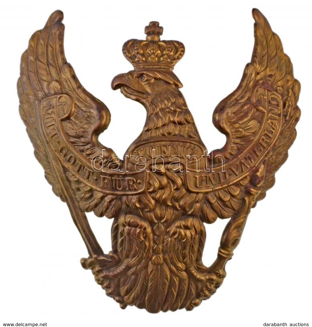 Német Birodalom ~1900. Pickelhaube Típusú Sisakhoz Tartozó Sas Jelvény (~120x111mm) T:2 / 
German Empire ~1900. Eagle Ba - Non Classés