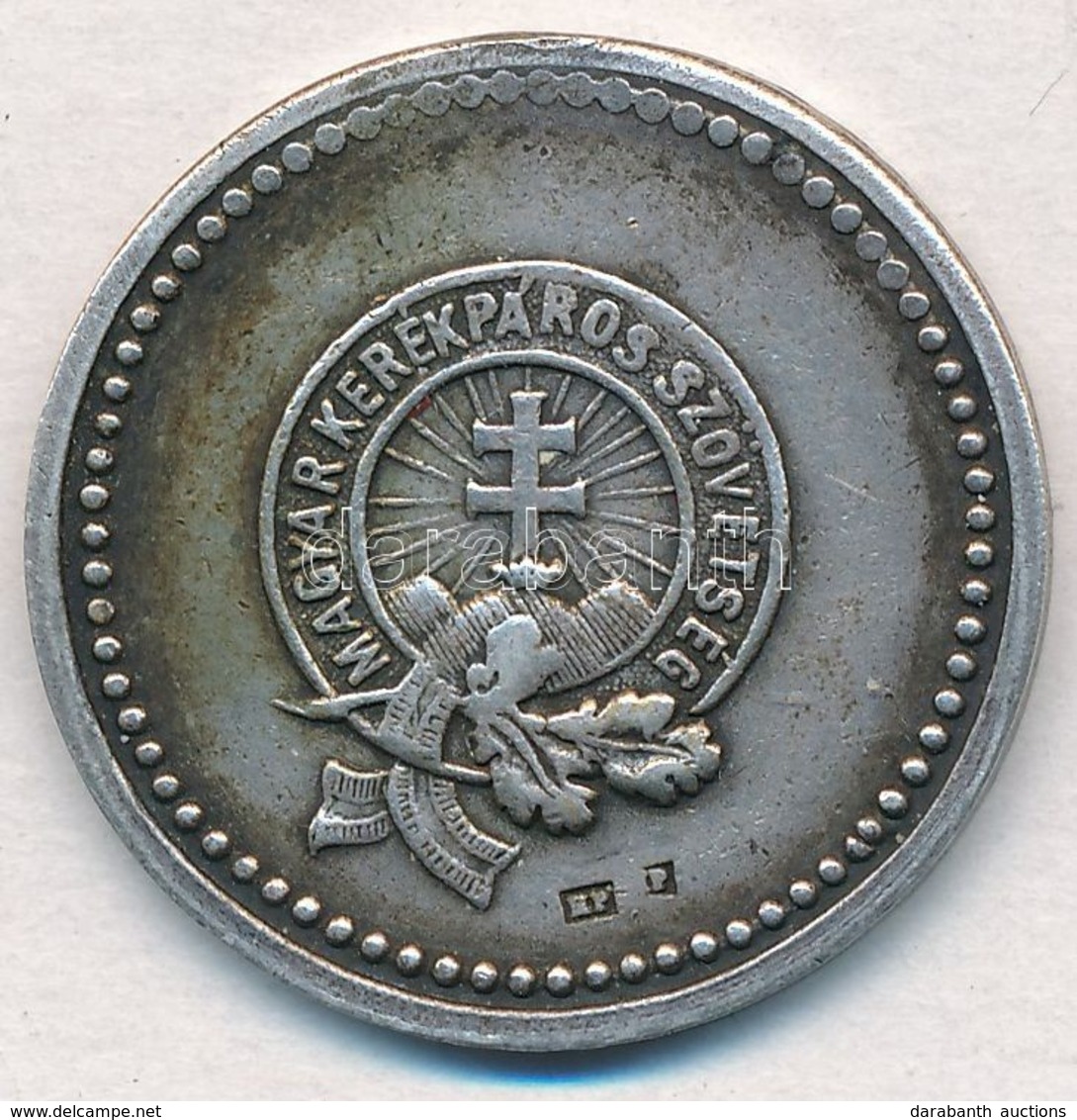 ~1930-1940. 'Magyar Kerékpáros Szövetség' Jelzett Ag érem, Fül Nélkül (10,67g/29,5mm) T:2,2- Fülnyom - Non Classés