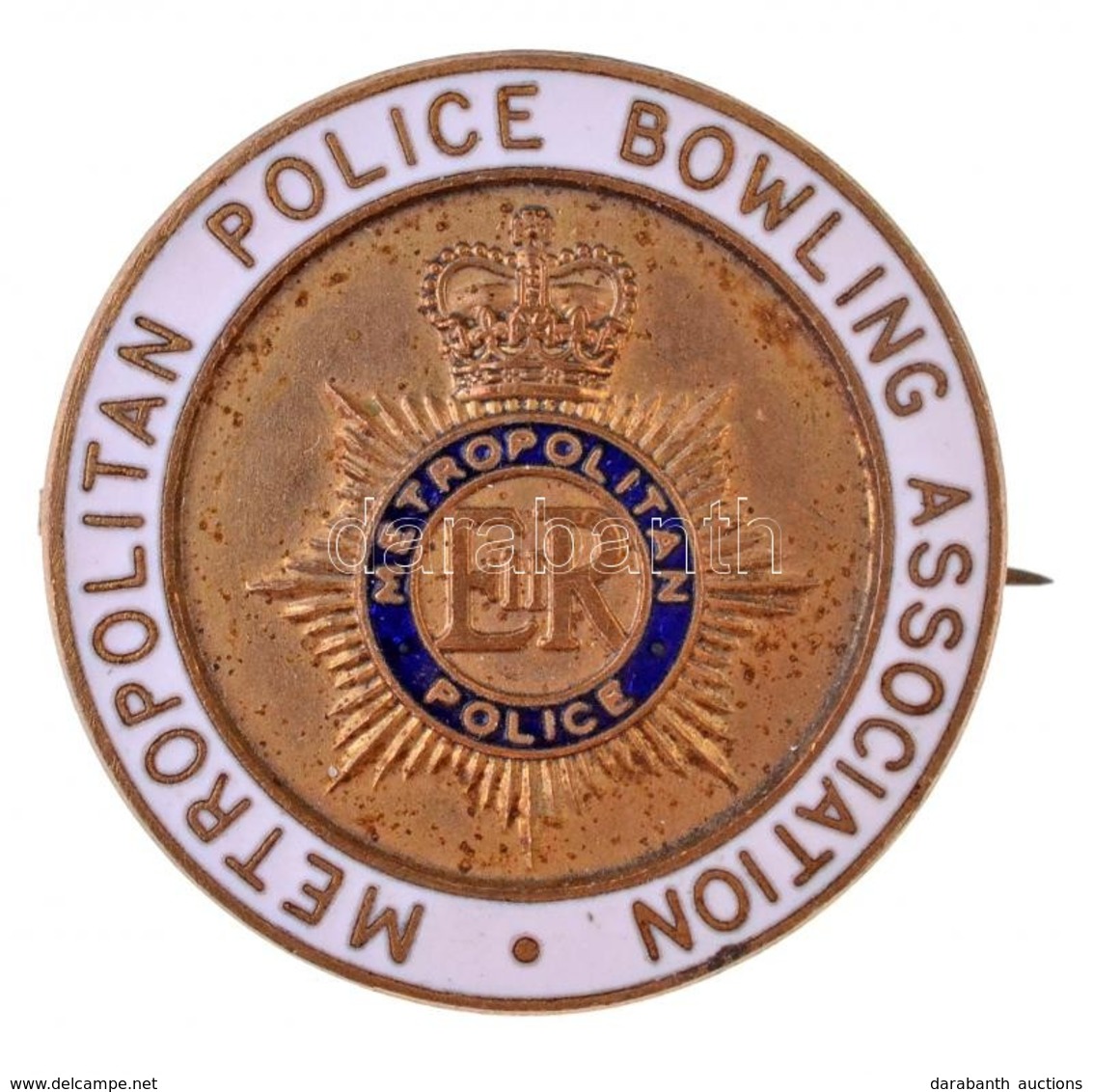 Nagy-Britannia DN 'Metropolitan Police Bowling Association' Zománcozott Jelvény Bowling Klub Jelvény, 'Philips Aldershot - Non Classificati