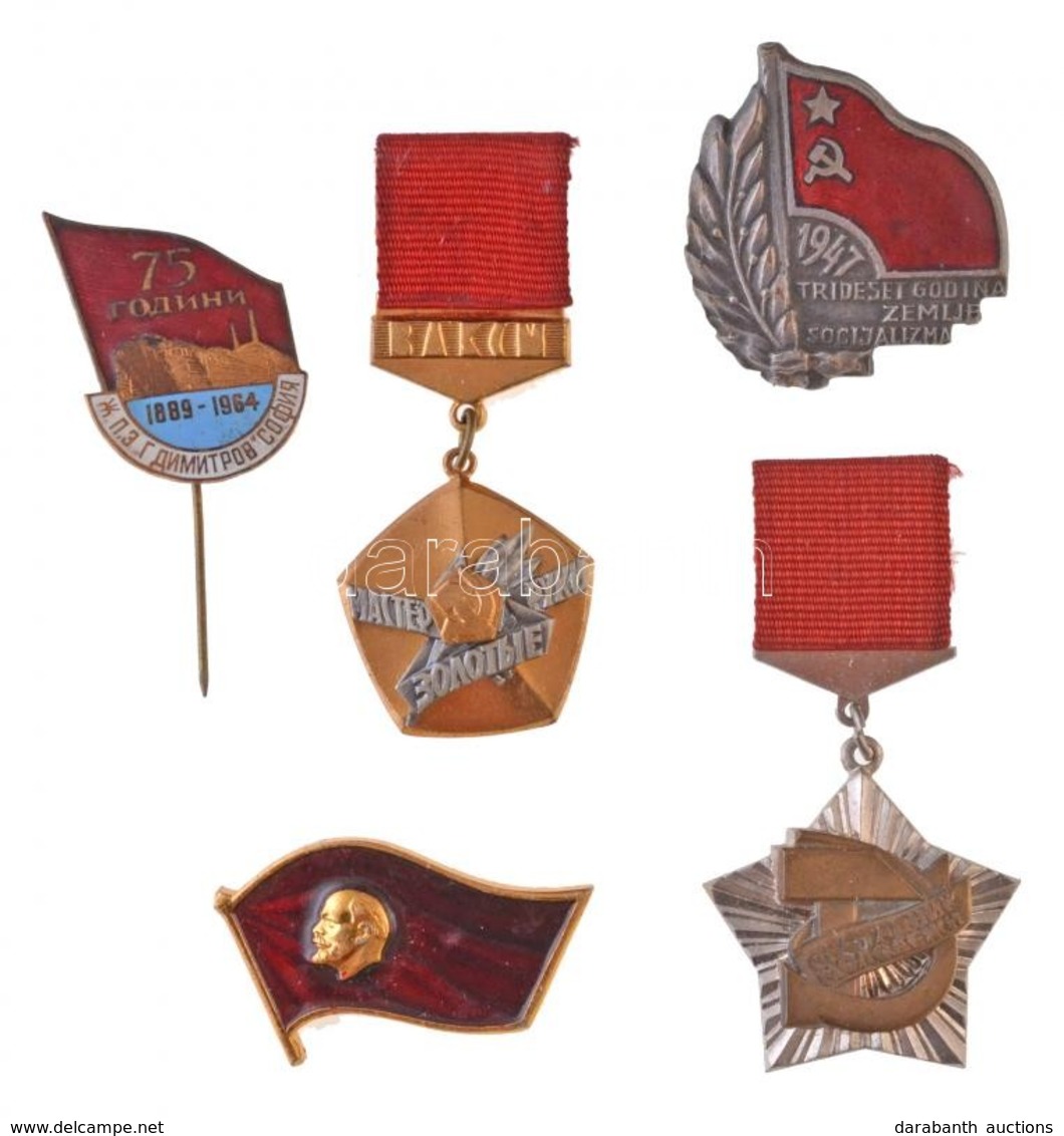 Szovjetunió 5db-os Vegyes Jelvény és Kitüntetés Tétel T:1-,2
Soviet Union 5pcs Of Various Badges And Decorations C:AU,XF - Non Classés