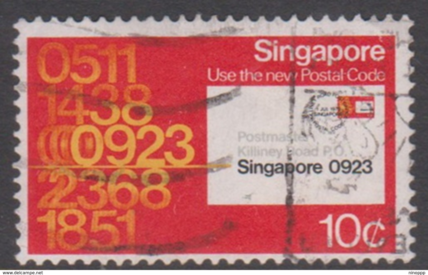 Singapore 354 1979 Postal Code,10c, Used - Singapore (1959-...)