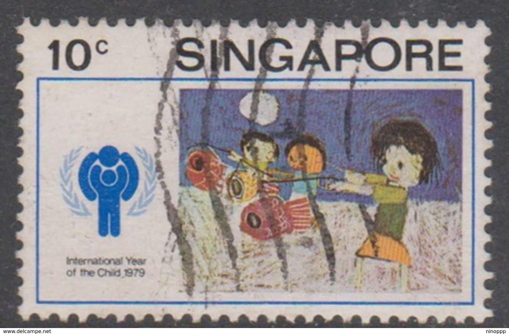 Singapore 360 1979 International Year Of The Child,10c Lantern Festival, Used - Singapore (1959-...)