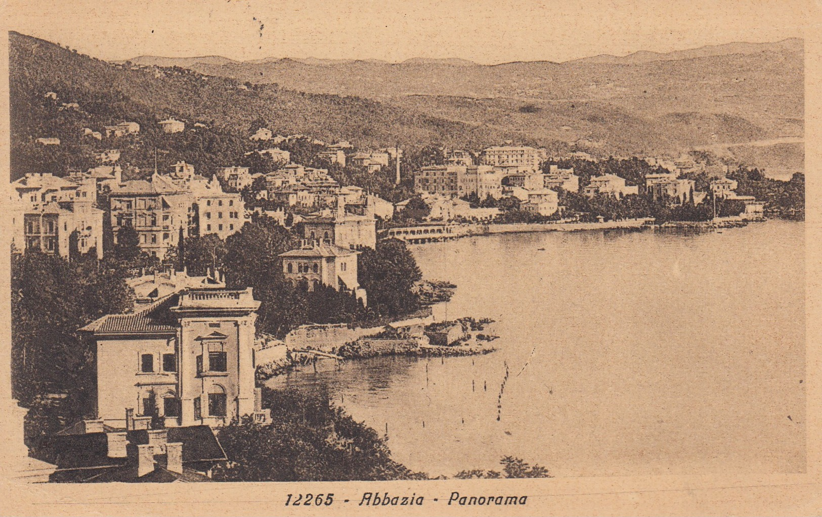 Istria Zone B 1947 Postcard Witth VUJA 5L Stamp, Sent From Opatija / Abbazia - Jugoslawische Bes.: Istrien