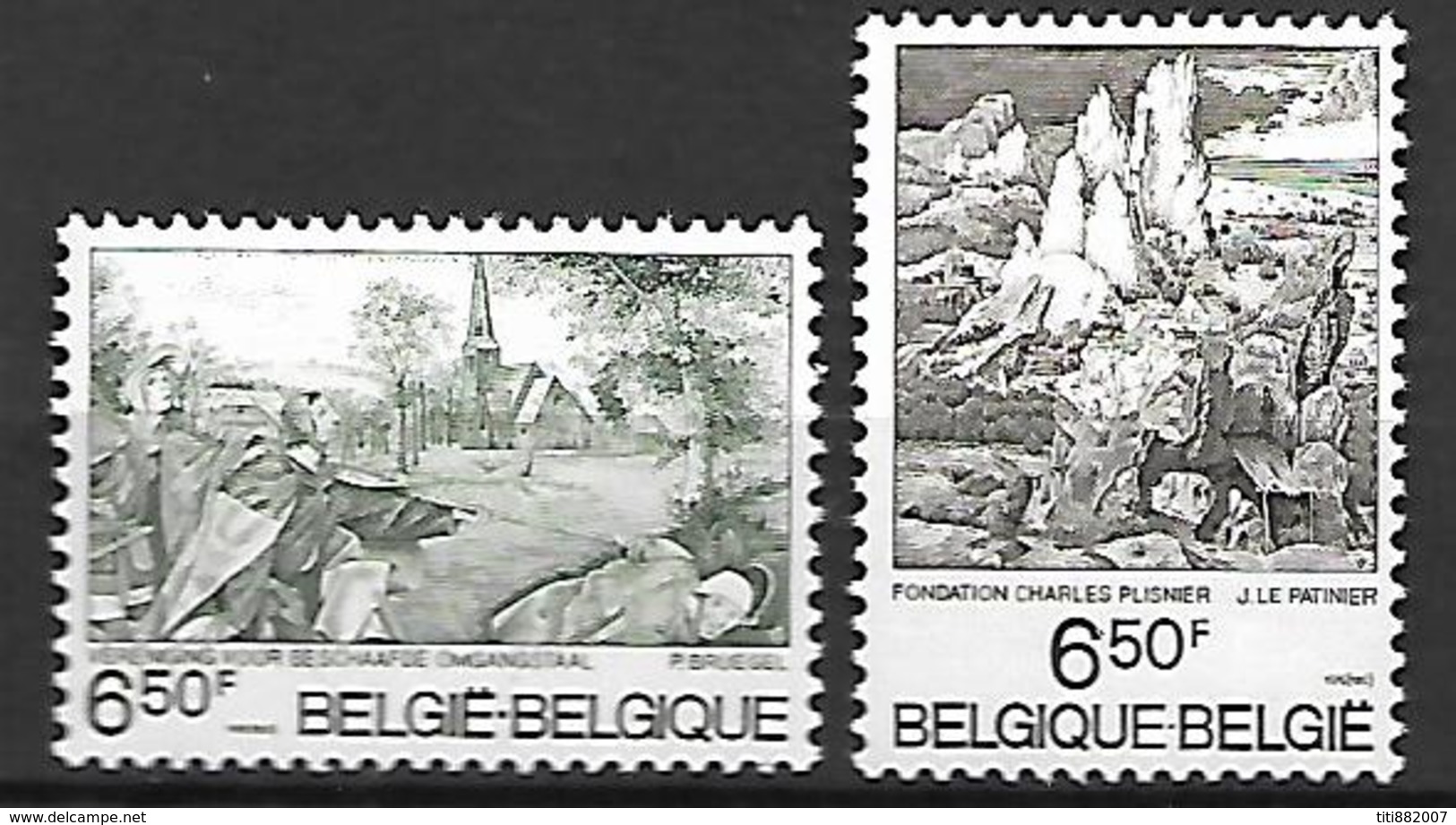 BELGIQUE     -  1976  .  Y&T N° 1825 / 1826 * . - Unused Stamps