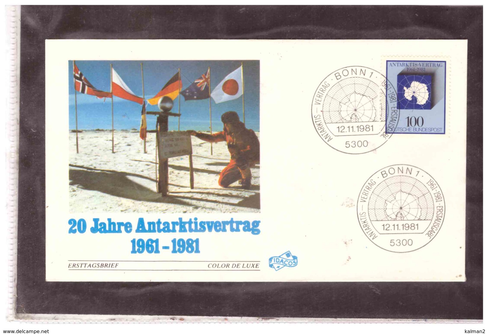 DE2199   -   BONN  12.11.1981      /     FDC 20 JAHRE ANTARKTISVERTRAG - Evenementen & Herdenkingen