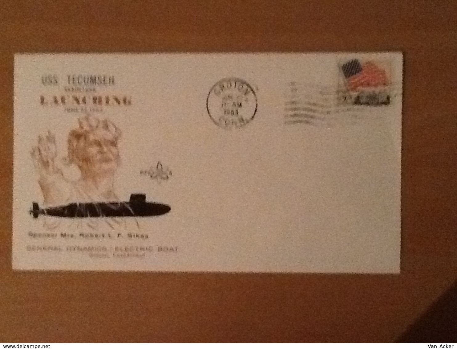 Launching SSB (N) 628 USS Tecumseh June 22,1963 - Lettres & Documents