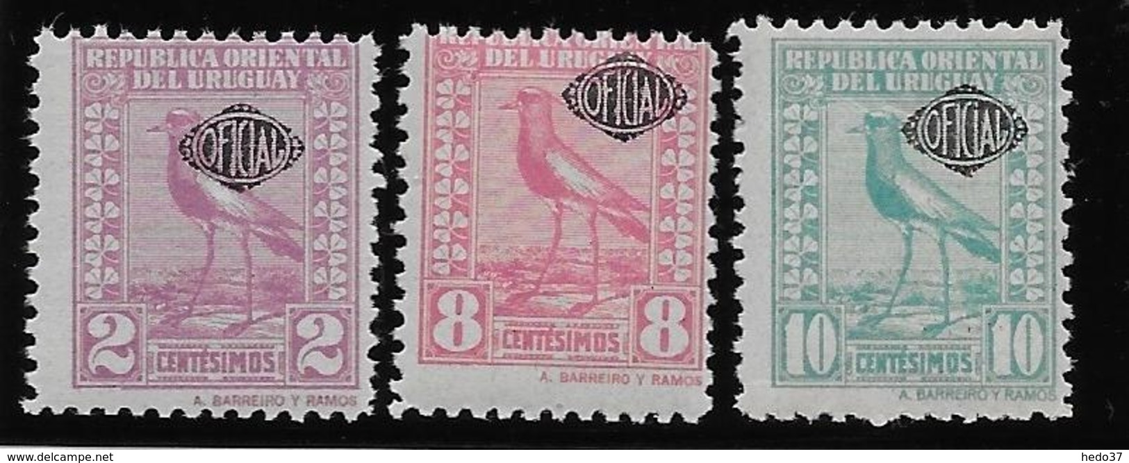 Uruguay Service N°140/142 - Oiseaux - Neuf * Avec Charnière - TB - Uruguay