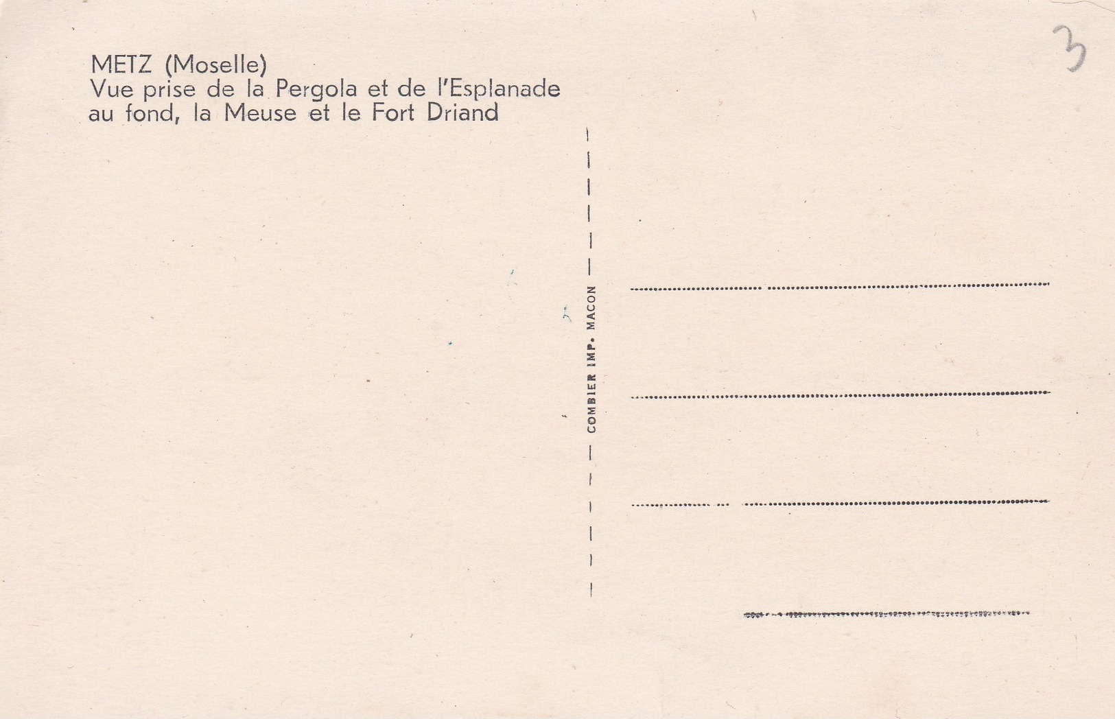 METZ - Dépt 57 - Vue Prise De La Pergola Et De L'Esplanade - Au Fond La Meuse Et Le Fort Dirand - Metz