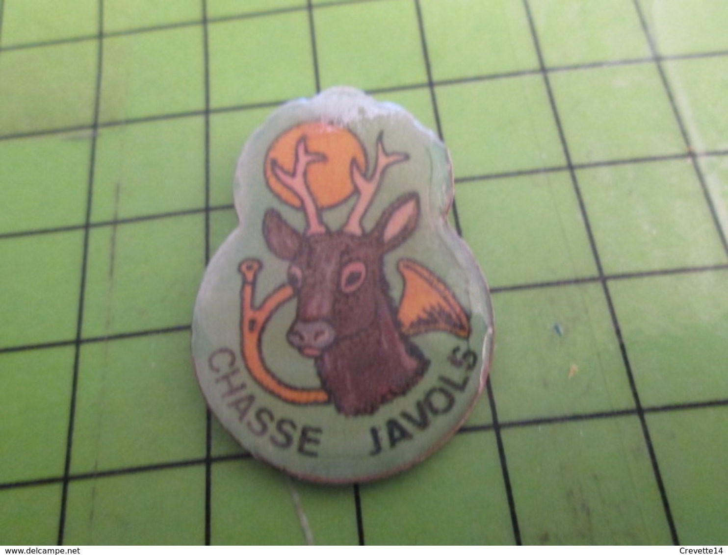 313k Pin's Pins / Rare Et Beau : ASSOCIATIONS / SOCIETE DE CHASSE DE JAVOLS COR CHEVREUIL - Associations