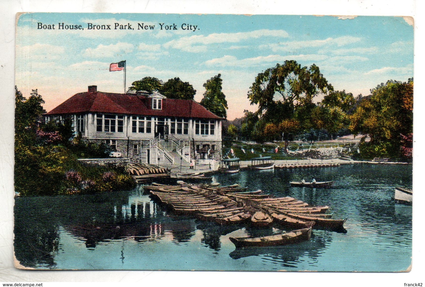 Etats Unis. Boat House, Bronx Park, New York City. Coins émoussés - Bronx