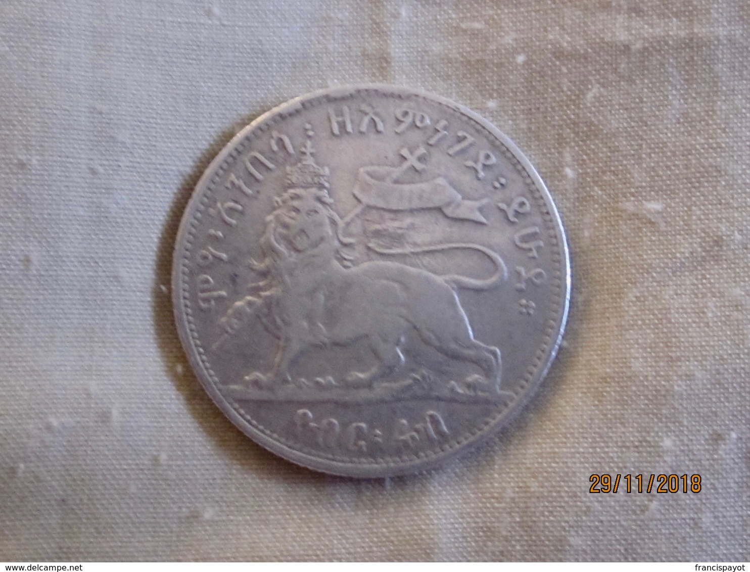 Ethiopia: 1/4 Birr 1889 EE Right Paw Up - Ethiopie