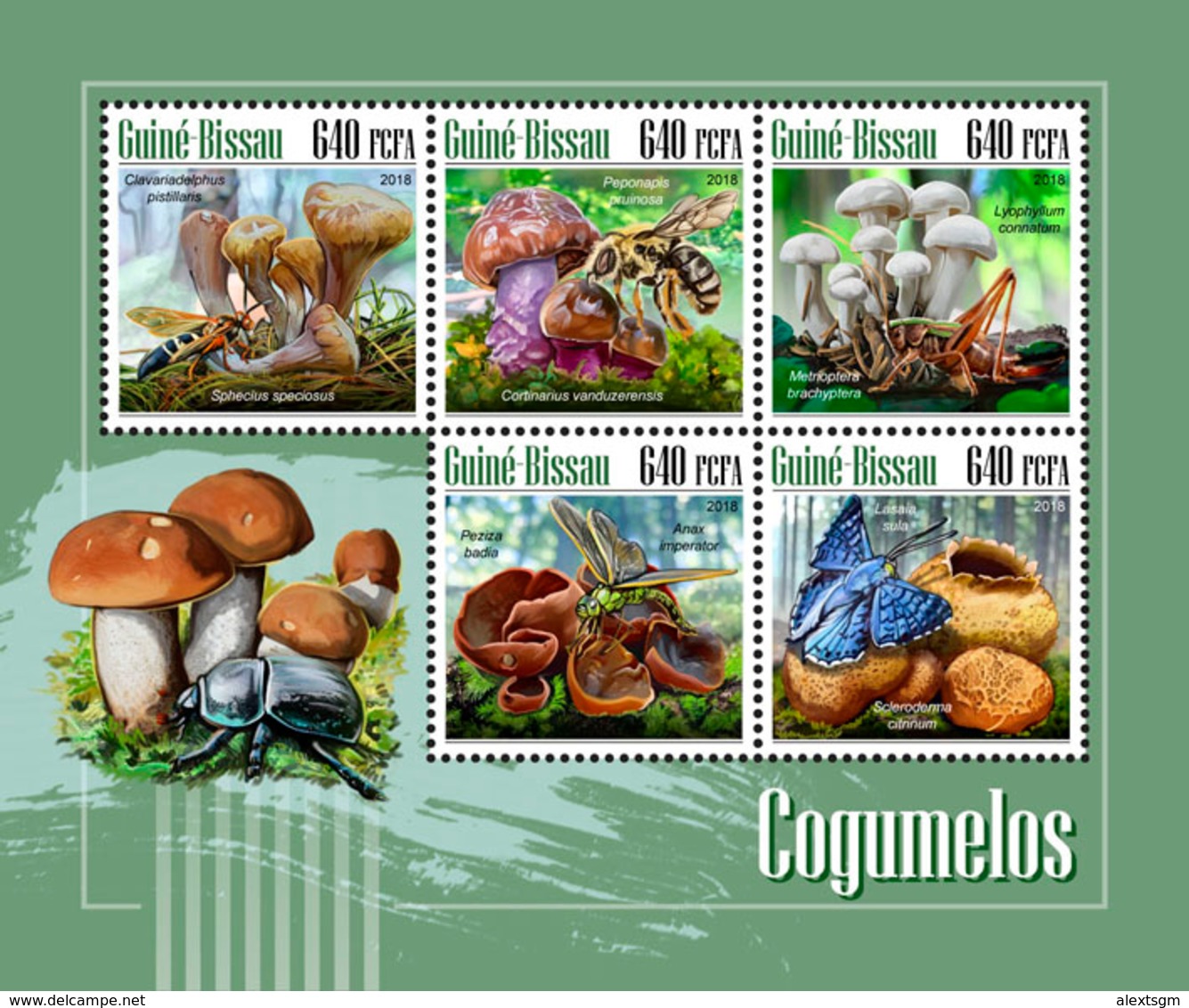 GUINEA BISSAU 2018 - Mushrooms. Official Issue - Funghi