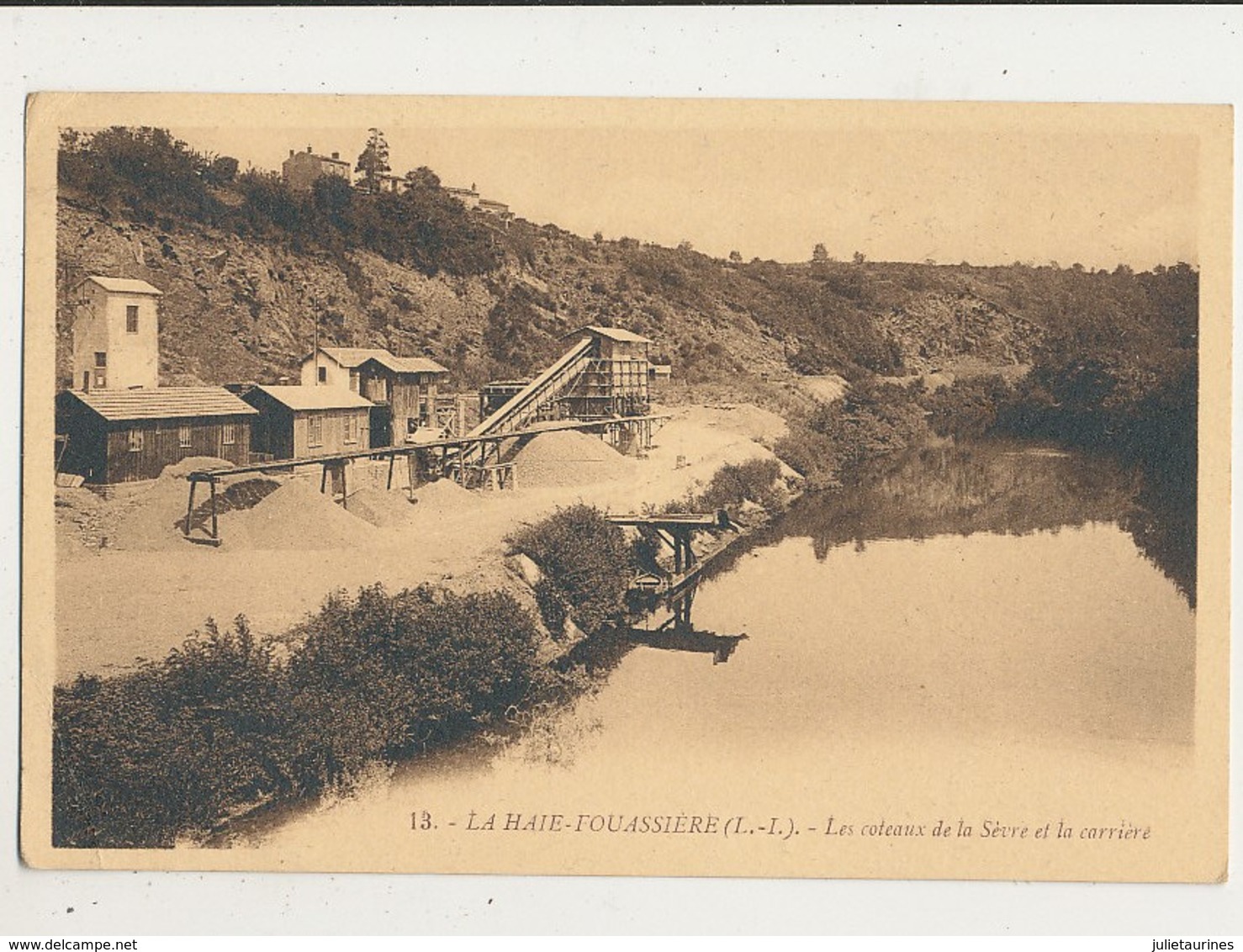 44 LA HAIE FOUASSIERE LES COTEAUX DE LA SEVRE ET LA CARRIERE CPA BON ETAT - Autres & Non Classés