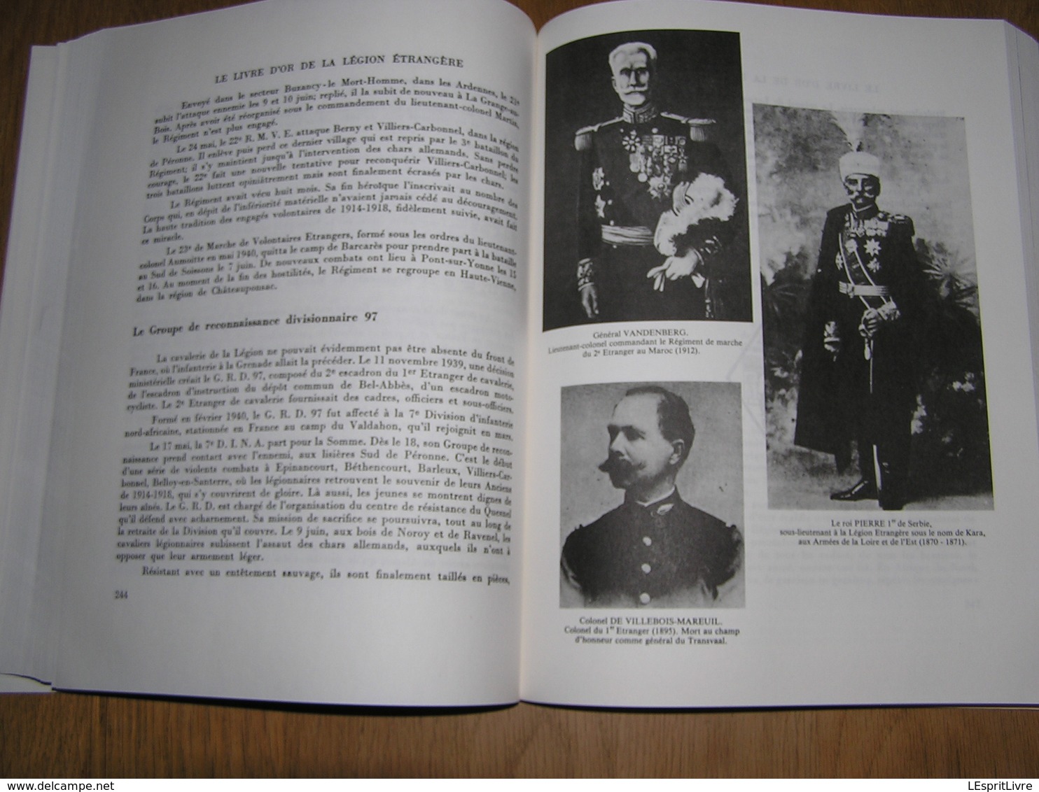 LE LIVRE D' OR DE LA LEGION ETRANGERE 1831 1981 Guerre 40 45 Légionnaire Campagne Mexique Algérie Tonkin Maroc