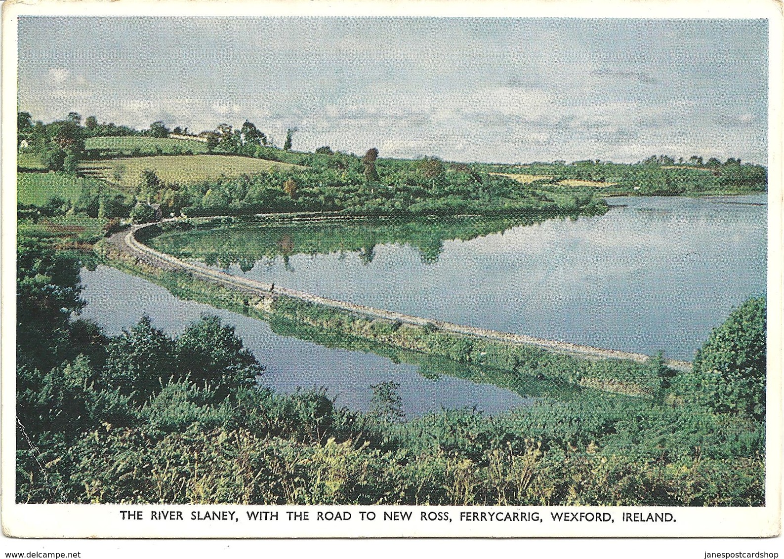 THE RIVER SLANEY WITH THE ROAD TO NEW ROSS - FERRYCARRIG, WEXFORD, IRELAND - Wexford