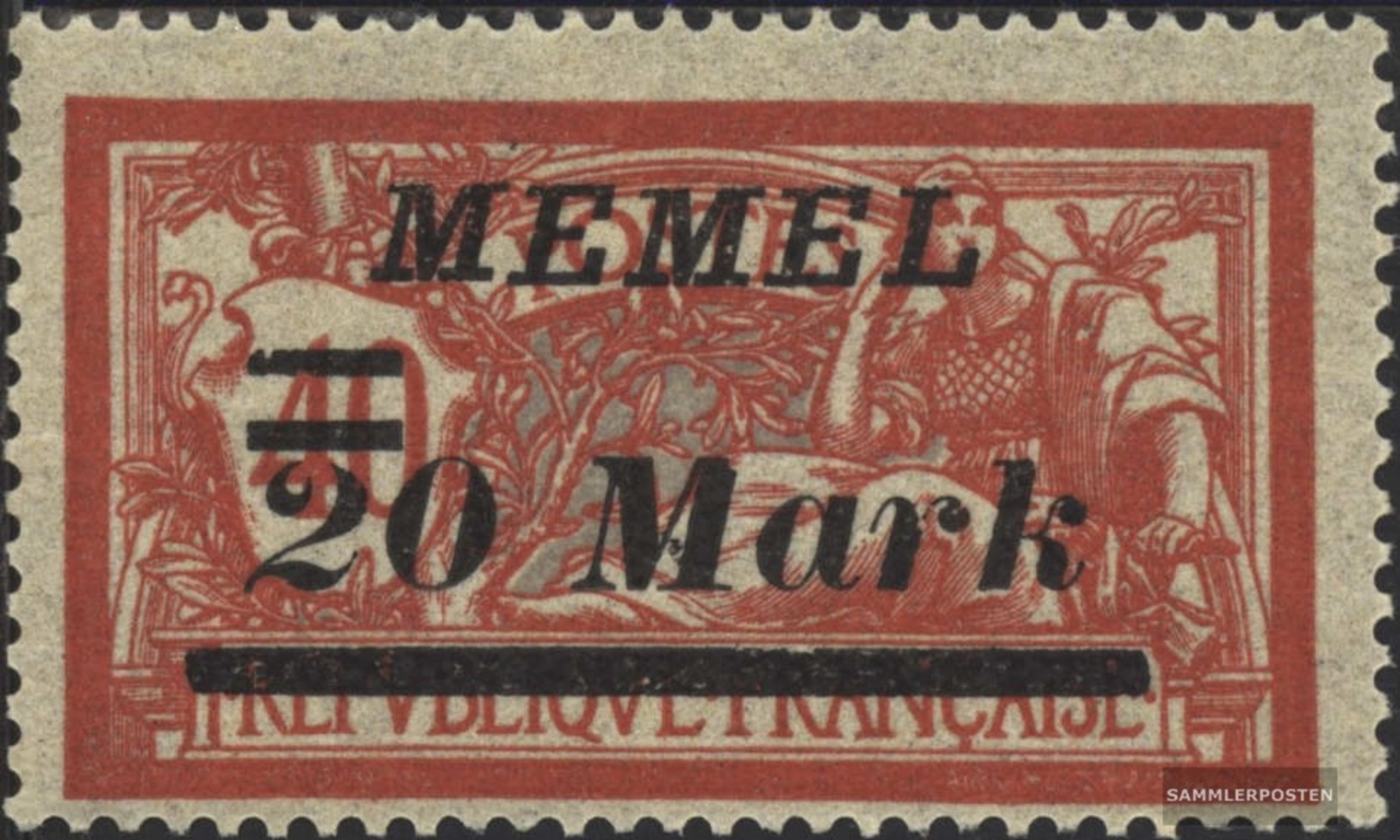 Memelgebiet 114 Con Fold 1922 Francobolli - Memelgebiet 1923