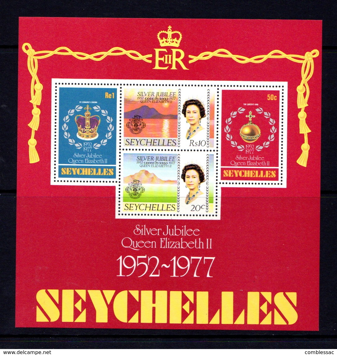 SEYCHELLES    1977    Silver  Jubilee    Sheetlet     MNH - Seychelles (1976-...)