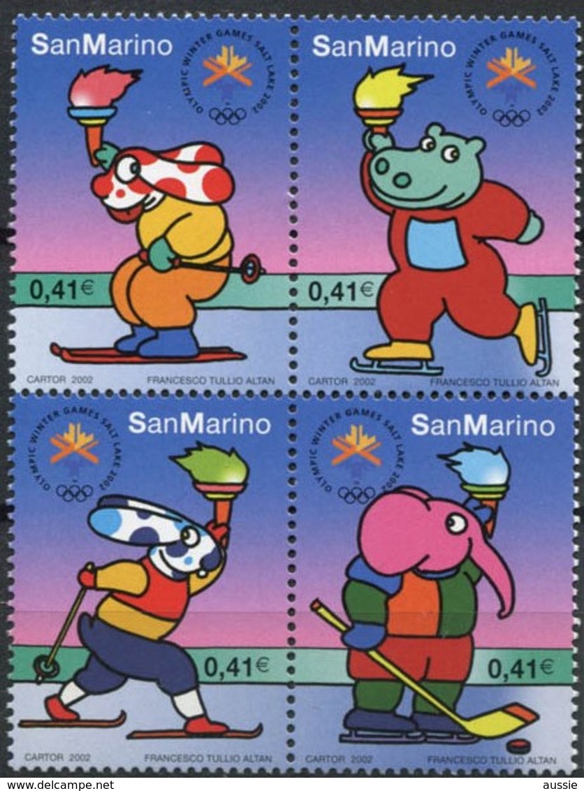 San Marino 2002 Yvertn° 1793-1796 *** MNH Cote 8,00  Euro Jeux Olympiques Salt Lake City - Neufs