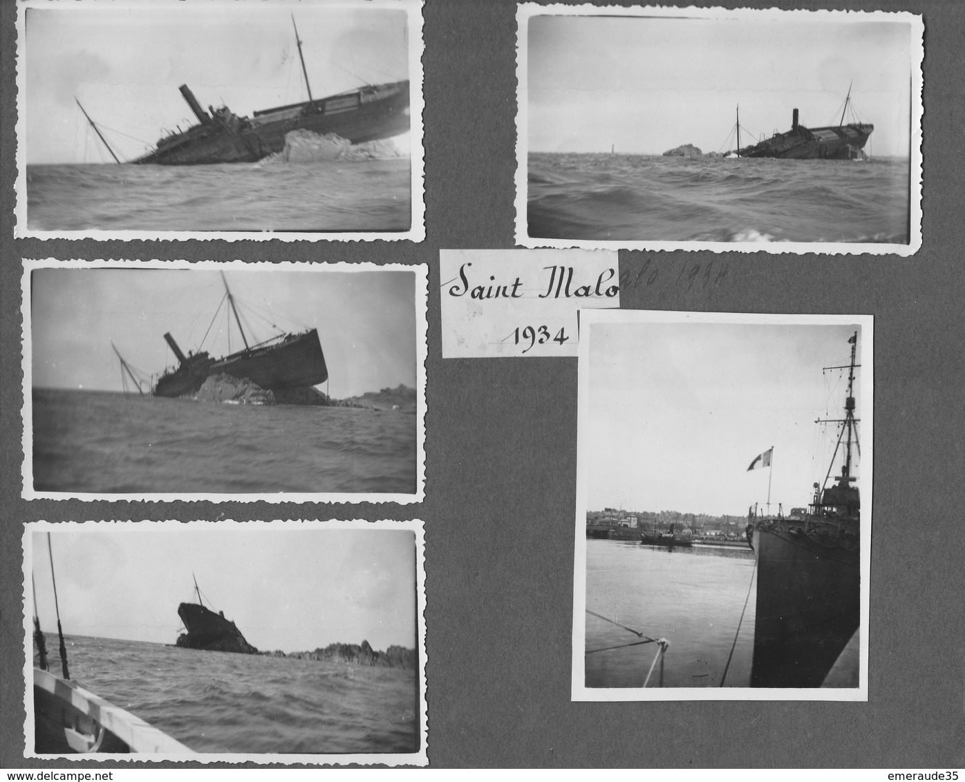 SAINT MALO - Naufrage 1934 Et Photos De Bateaux Au Verso - Bateaux