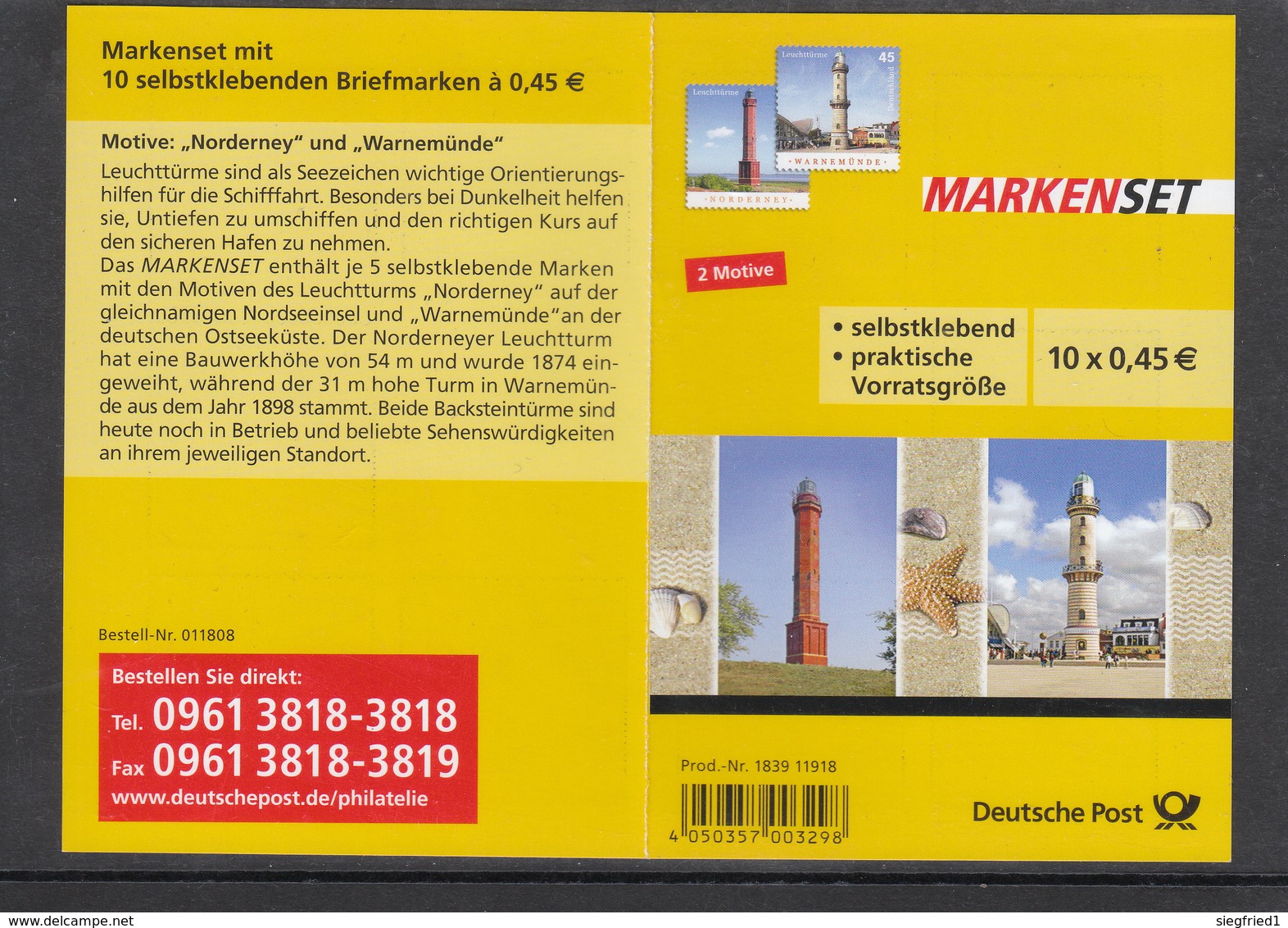 Deutschland BRD  **  Markenheft 86 Skl Norderney Warnemünde - Unused Stamps