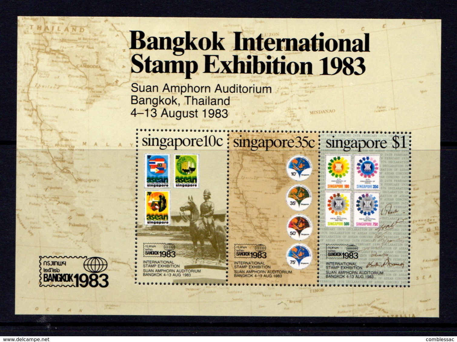 SINGAPORE   1983    Bankok  International  Stamp  Exhibition     Sheetlet     MNH - Singapore (1959-...)