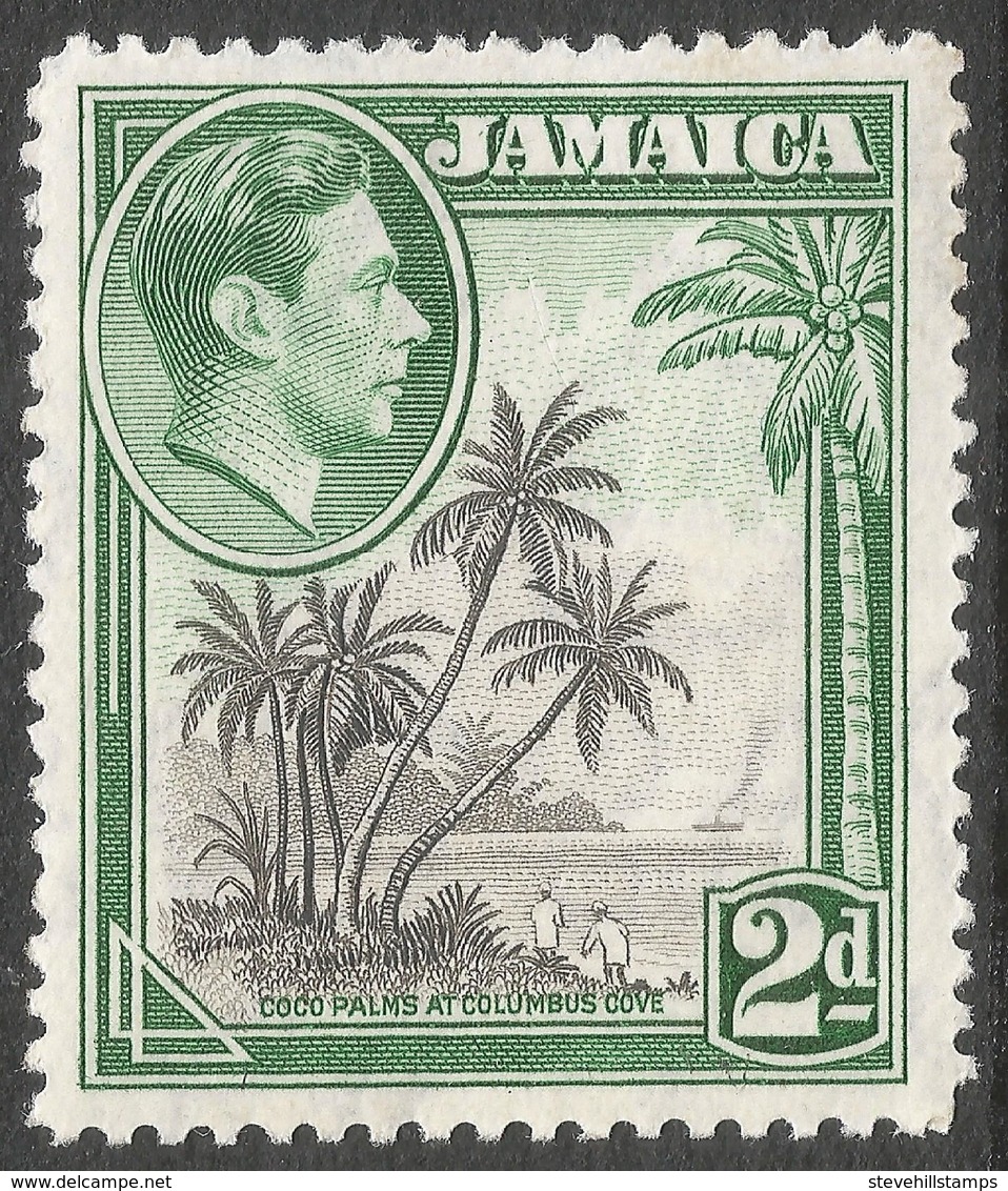 Jamaica. 1938-52 KGVI. 2d MH. P 12½ SG 124 - Jamaica (...-1961)