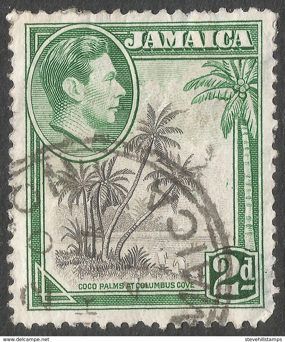 Jamaica. 1938-52 KGVI. 2d Used. P 12½ SG 124 - Jamaica (...-1961)