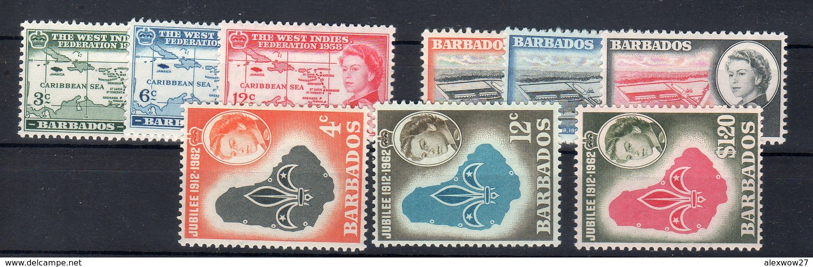 Barbados / Barbade 1958-1961-1962 Ordinaria (Yvert.226/234) **MNH /VF - Barbados (...-1966)